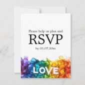 🌈 mit diätetischer Auswahl LGBTQ in Farbe mit Lie RSVP Karte (Vorderseite)