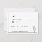 Mit Diätoptionen UAWG Zeitloses Blut RSVP Karte (Rückseite)