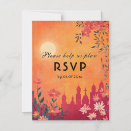 Mit Diätwahl Sunset Serenade Hochzeit RSVP Karte