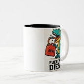 Mit Diesel betrieben Zweifarbige Tasse (VorderseiteRechts)