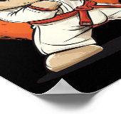 Mit diesem Karate Bärendesign Ihren Stil steigern Poster (Ecke)