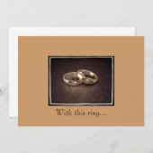 "Mit diesem Ring.." Einladung zur informellen Hoch (Vorne/Hinten)