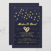 Mit diesem Ring homosexuelle Hochzeit Einladung (Vorne/Hinten)