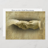 Mit diesem Ring, romantische Hochzeitsfeier Liebe Einladung (Vorne/Hinten)