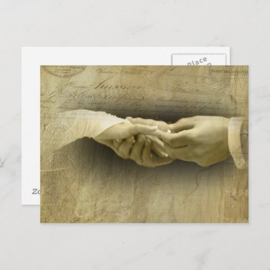 Mit diesem Ring, romantische Hochzeitsfeier Liebe Postkarte (Vorne/Hinten)