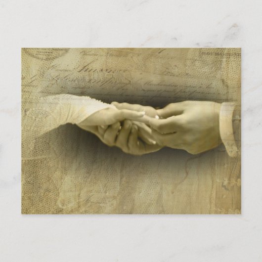 Mit diesem Ring, romantische Hochzeitsfeier Liebe Postkarte (Vorderseite)