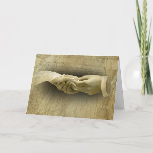 Mit diesem Ring romantische Vintage Ankündigung (Vorderseite)