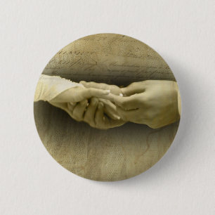 Mit diesem Ring, Romantische Vintage-Hochzeitslieb Button