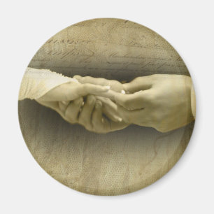 Mit diesem Ring, Romantische Vintage-Hochzeitslieb Magnet
