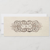 Mit diesem Ring, Vintage Wedding Ticket Einladung (Rückseite)