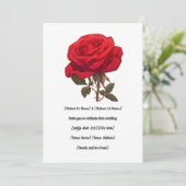 Mit dieser Rote Rose erfassen Sie Ihr Herz Einladung (Stehend Vorderseite)