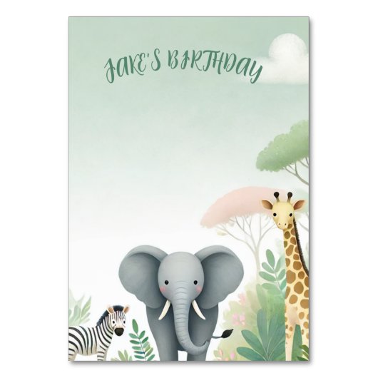 Mit dieser Tafelkarte in den Spaß geraten Tischnummer (Vorderseite)