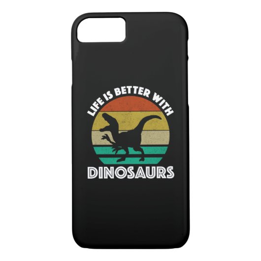 Mit Dinosauriern ist das Leben besser Case-Mate iPhone Hülle (Rückseite)