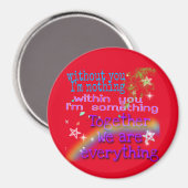 mit dir ist etwas magnet (Vorderseite/Rückseite)