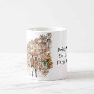 Mit dir ist mein glücklicher Ort Kaffeetasse
