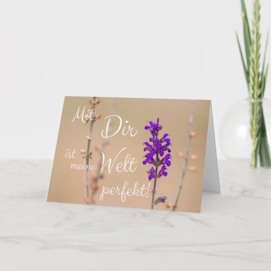 Mit Dir ist meine Welt perfekt! Karte (Vorderseite)