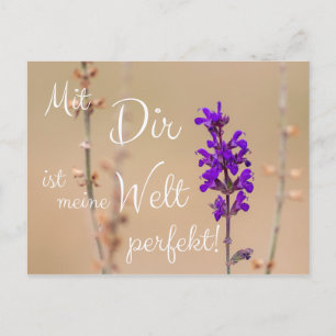 Mit Dir ist meine Welt perfekt! Postkarte