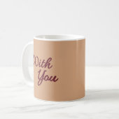 Mit dir – Romantische Minimal-Couple-Illustration Kaffeetasse (Vorderseite Links)