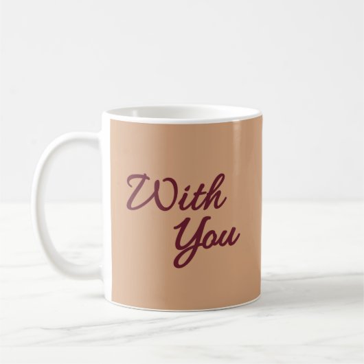 Mit dir – Romantische Minimal-Couple-Illustration Kaffeetasse (Links)