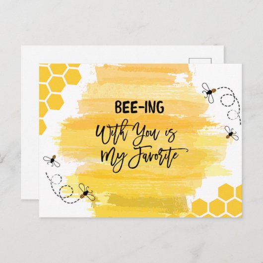 Mit dir zu leben ist mein Liebling Postkarte (Vorne/Hinten)