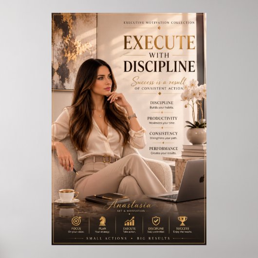 Mit Disziplin Umsetzen – Poster für das Executive (Vorne)