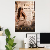Mit Disziplin Umsetzen – Poster für das Executive (Heimbüro)