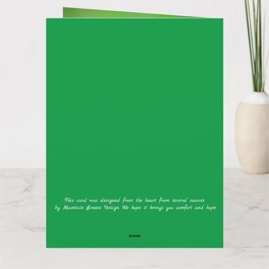 Mit echter Beileid eine schöne, individuelle Karte (Rückseite)