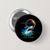 Mit Eclipse Gles Totality 2024 Funny Solar Eclips Button (Vorne & Hinten)