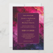 Mit Ehedetails Celestial Elegance Einladung (Vorderseite)