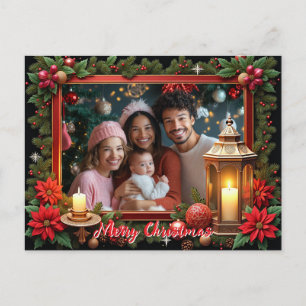 Mit eigenem Foto Gemütliches Weihnachtsandenken Feiertagspostkarte