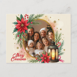 Mit eigenem Foto Hearth & Holly Feiertagspostkarte