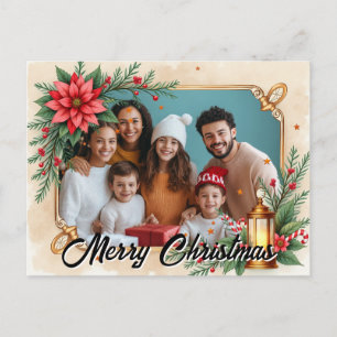 Mit eigenem Foto Weihnachtsstern-Parade Feiertagspostkarte