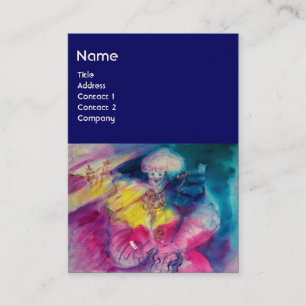 MIT EIGENEM UND VIOLIN GESCHLOSSEN, gelb, rosa bla Visitenkarte