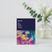 MIT EIGENEM UND VIOLIN GESCHLOSSEN, gelb, rosa bla Visitenkarte (Stehend Vorderseite)