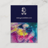 MIT EIGENEM UND VIOLIN-MONOGRAMM GESCHLOSSEN, rosa Visitenkarte (Rückseite)