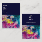 MIT EIGENEM UND VIOLIN-MONOGRAMM GESCHLOSSEN, rosa Visitenkarte (Vorne/Hinten)