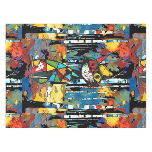 mit einem Abstrakten Kinda-Day-Tablett Tischdecke (Vorderseite (Horizontal))