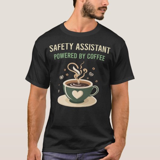 Mit einem Assistenten zur Kaffeesicherheit T-Shirt (Vorderseite)