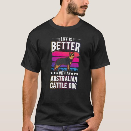 Mit einem australischen Cattle Dog 1 T-Shirt (Vorderseite)