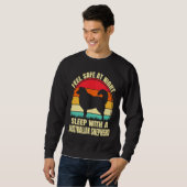 Mit einem australischen Shephe sicher schlafen Sweatshirt (Vorne ganz)