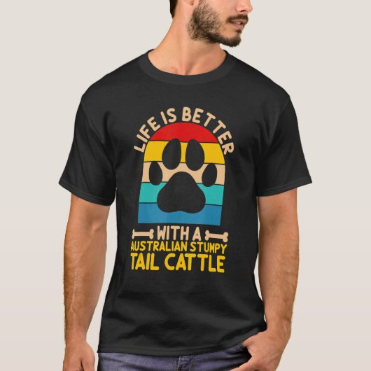 mit einem australischen Stumpy-Tail-Rind T-Shirt (Vorderseite)