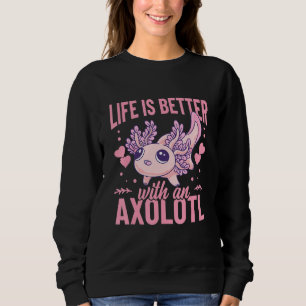 Mit einem Axolotl-mexikanischen Salamander ist das Sweatshirt