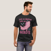 Mit einem Axolotl-mexikanischen Salamander ist das T-Shirt (Vorne ganz)