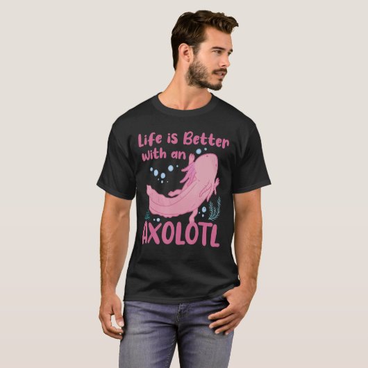 Mit einem Axolotl-mexikanischen Salamander ist das T-Shirt (Vorne ganz)