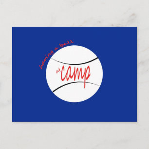 Mit einem Ball im Lager Postkarte