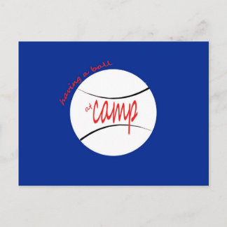 Mit einem Ball im Lager Postkarte