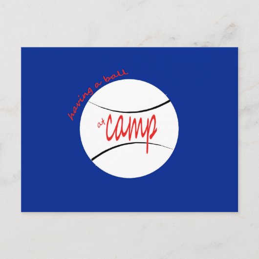 Mit einem Ball im Lager Postkarte (Vorderseite)