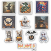 "Mit einem benutzerdefinierten Halloween-Aufkleber Aufkleber (Vorderseite)