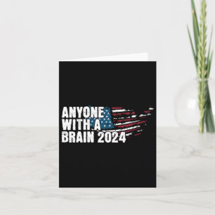 Mit einem Brain 2024 Spaß T-Shirt Karte