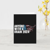 Mit einem Brain 2024 Spaß T-Shirt Karte (Gelbe Blume)